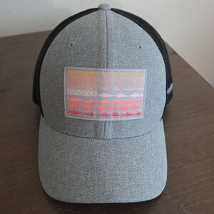 Columbia PFG Gray and Black Cap with Fish Design